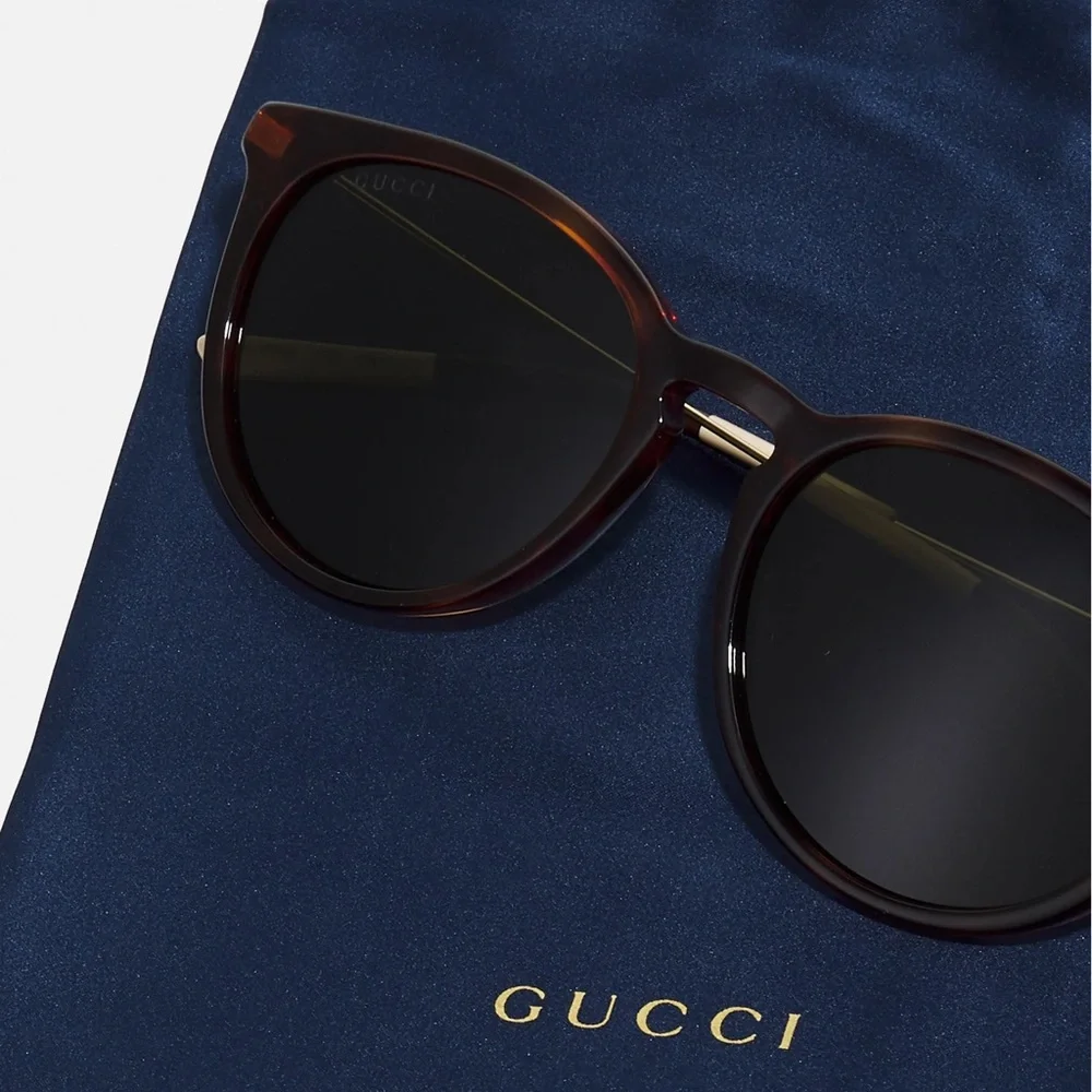 New - Authentic Gucci GG1048S 002 Round Sunglasses
